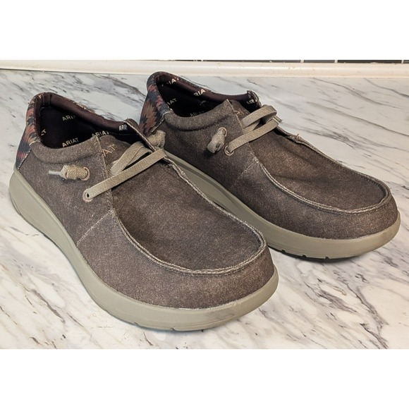 ARIAT MEN'S SOUTHWESTERN PRINT HILO STRETCH LACE CASUAL SHOE Size 11.5 - Picture 3 of 10